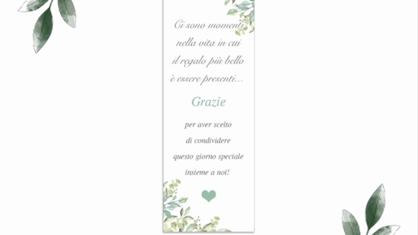 coordinato per Matrimonio greenery