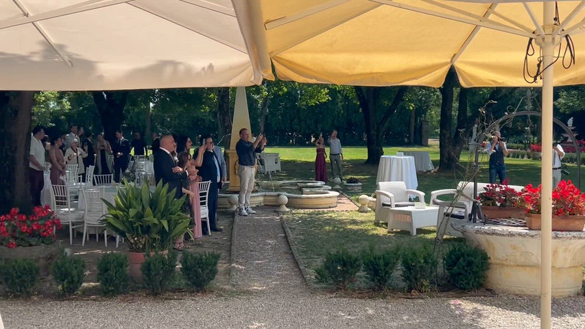 Arrivo Sposi in villa 