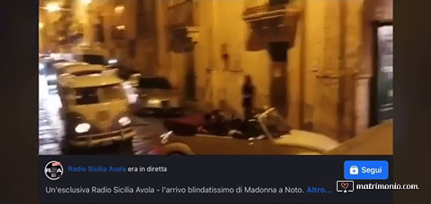 La popstar Madonna a Noto