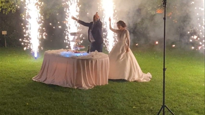 Taglio Torta. Candele luminarie Sparkular 