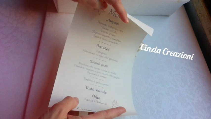 Menu matrimonio mare