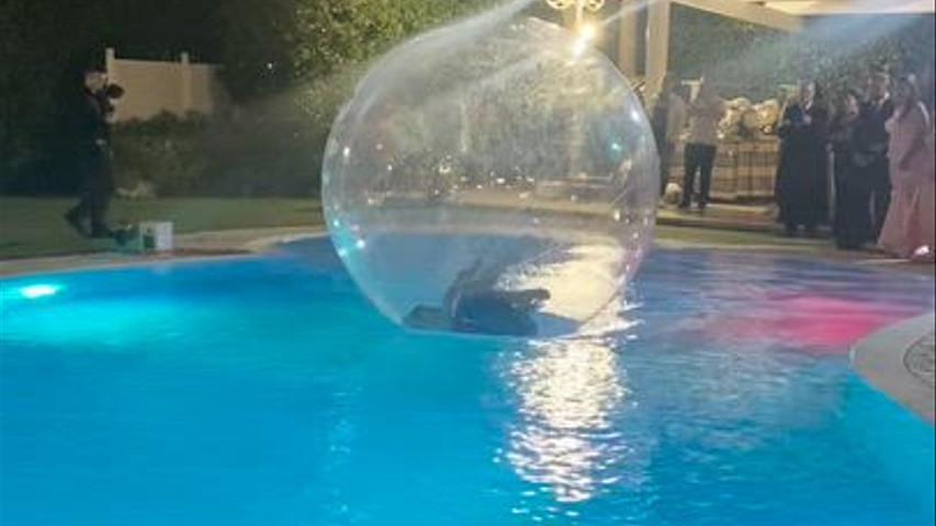Ragazze immagini- water ball - farfalle luminose - trampolieri nuziali 