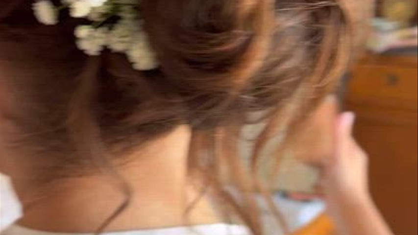 Hair styling for bride