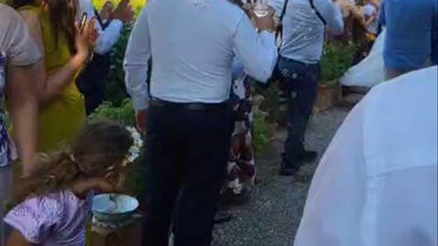 Arrivo sposi alla villa