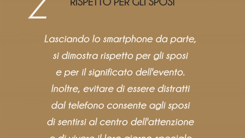 Come vivere l'emozione del momento a un #matrimonio? Spegnendo lo smartphone!