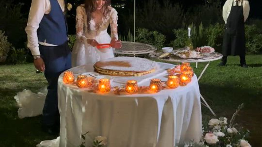 Show cooking per taglio torta