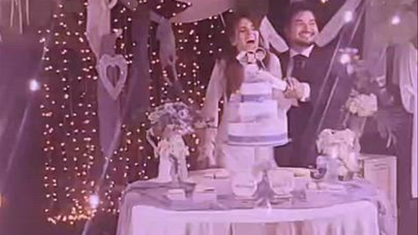 Taglio Torta con fontane luminose Mauro Dj 