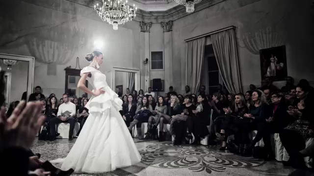 Emiliano for dina bengasi clip foto sfilata collezione sposa 2014