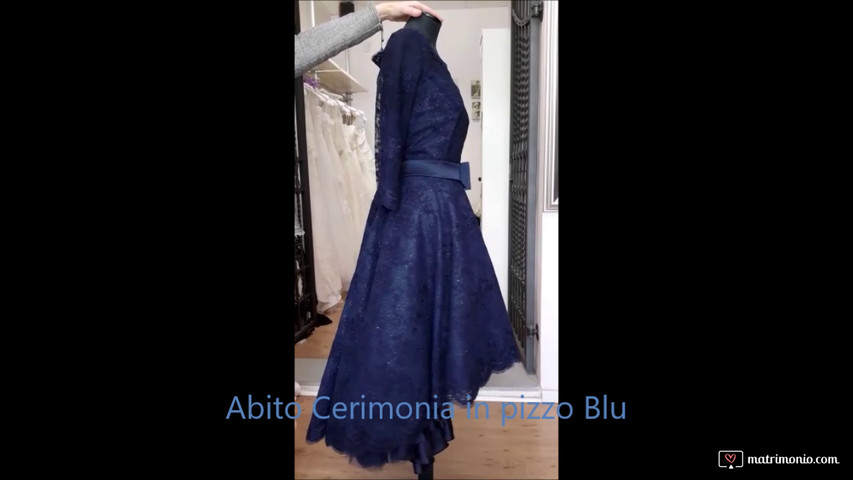 Abito Cerimonia Pizzo Blu