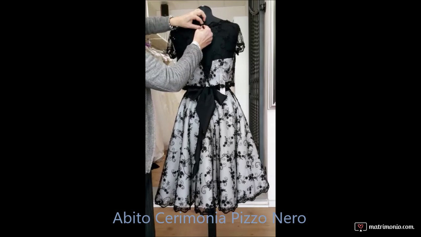 Abito Cerimonia Pizzo Nero