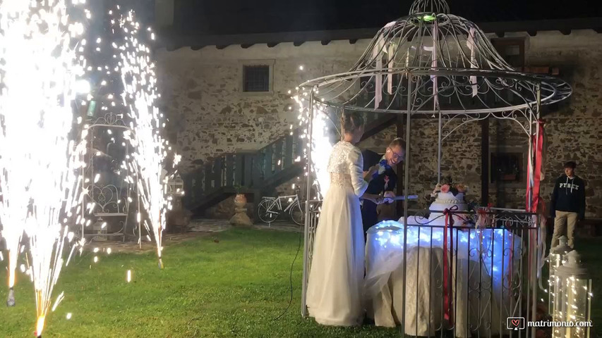 Wedding cake on fire! 