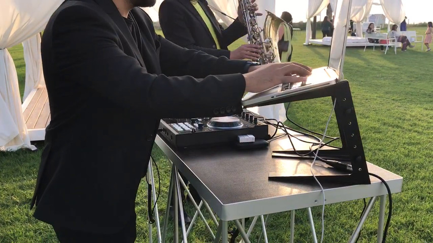 dj set and sax