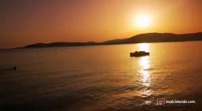 Tramonto sulla spiaggia Hermeu