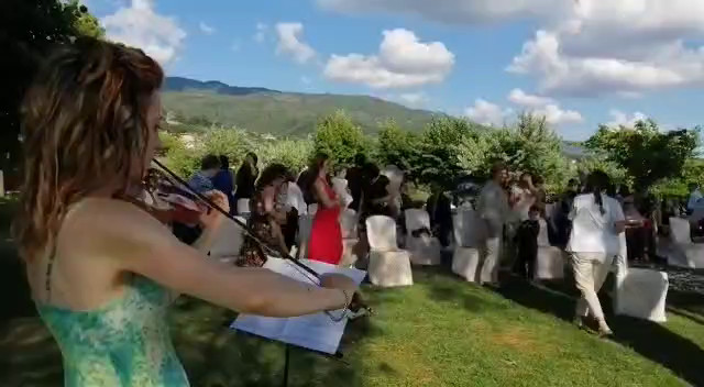 Cerimonia all'aperto con Violino