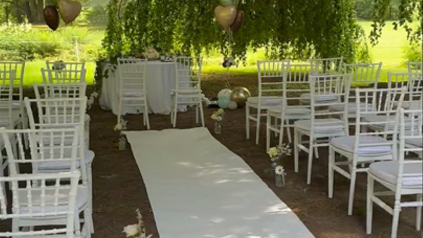 Villalara - Allestimento rito nel parco