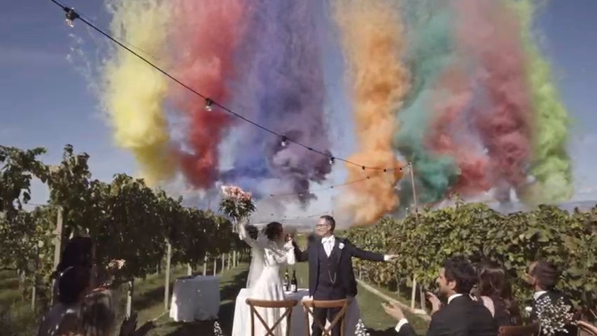 Rainbow smoke
