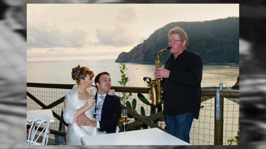 Besame mucho (al sax Giancarlo) matrimonio a Monterosso al Mare