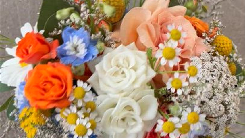Colorful bridal bouquet