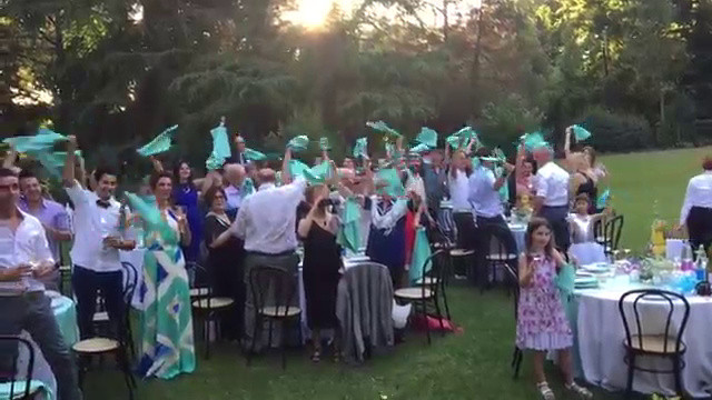 Daniele Parenti Flash ed il brindisino con gli sposi in Villa Corte di Poggio della Ginestra Fiorentina