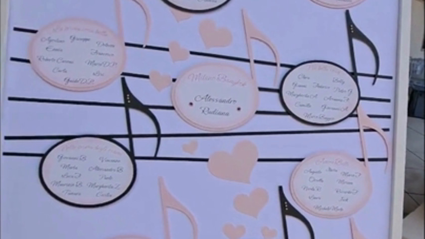 Wedding stationery tema musica