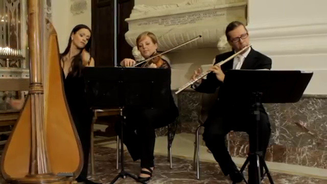 Arpa, violino e flauto