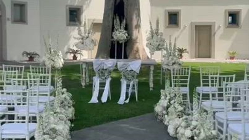Wedding day "total white"