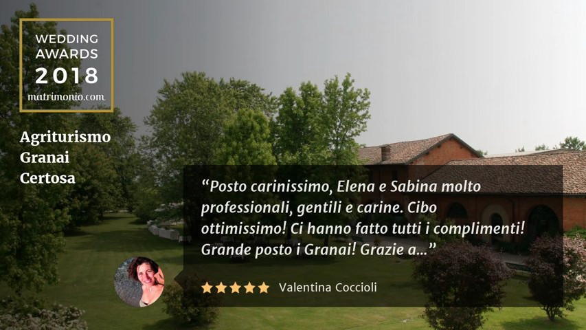 2018 Wedding Awards Granai Certosa