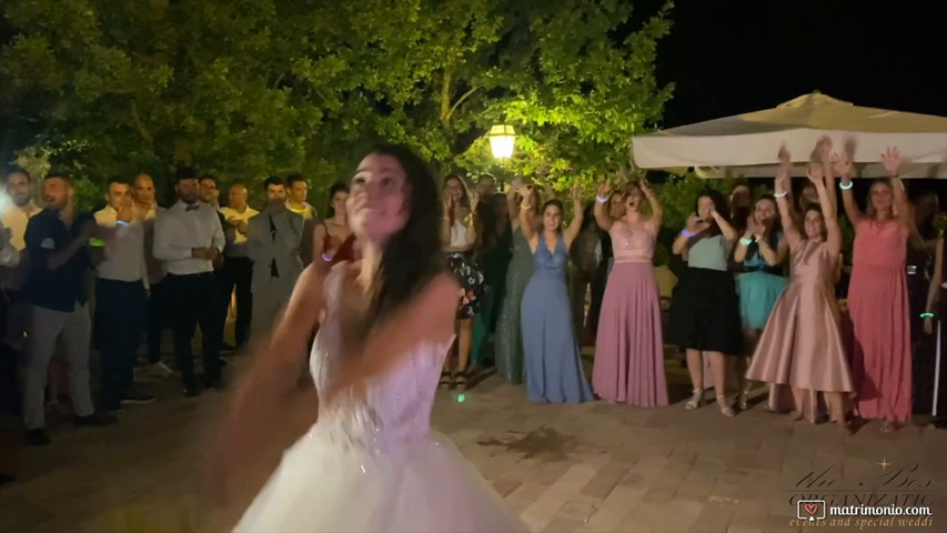 Lancio del bouquet