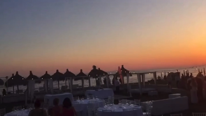 Summer wedding party