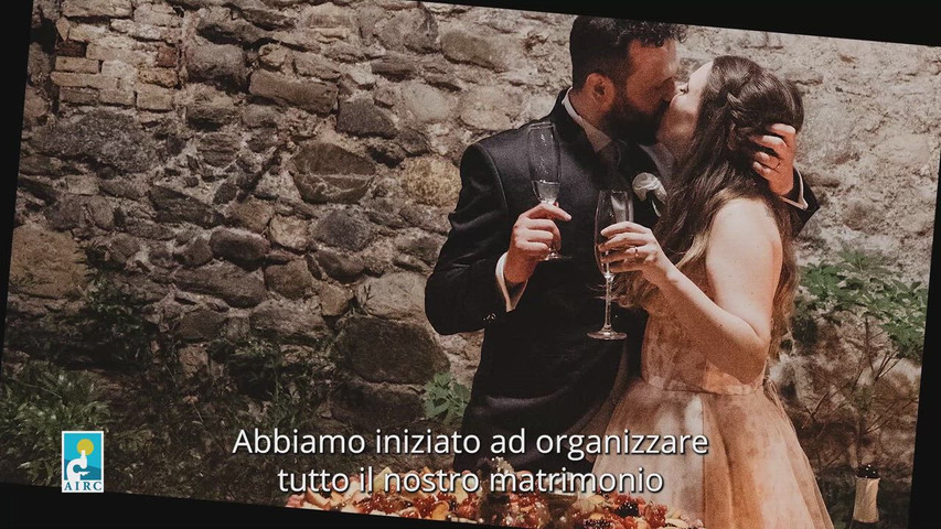 Mattia e Giulia e le loro bomboniere AIRC