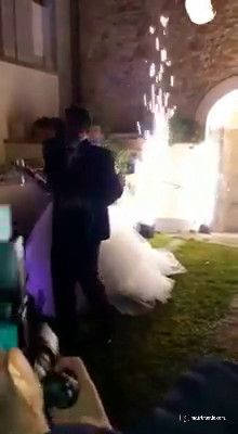sandrojoe Matrimonio arrivo con 6/8 fontane luminose sparkular