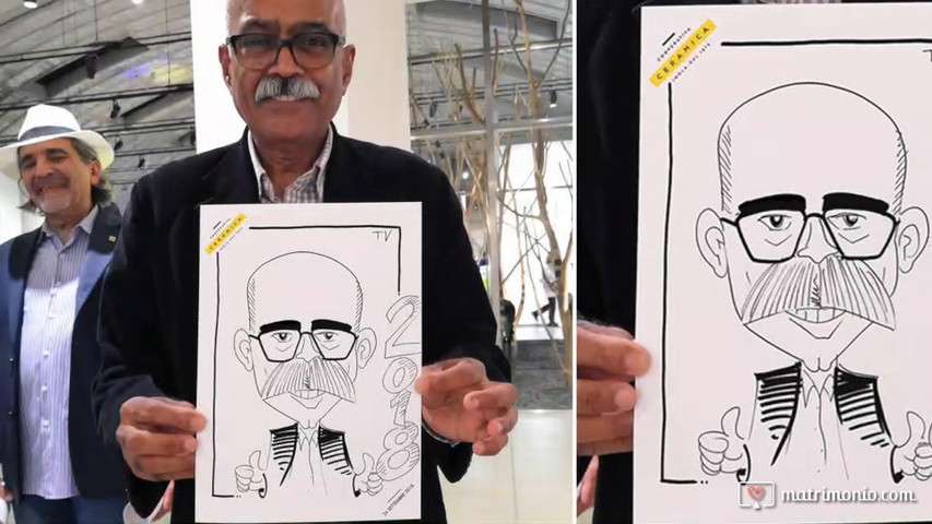 Show caricature con proiettore Diego Corazon