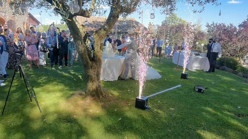 Sandrojoe matrimonio con 2 sparkular fontane luminose