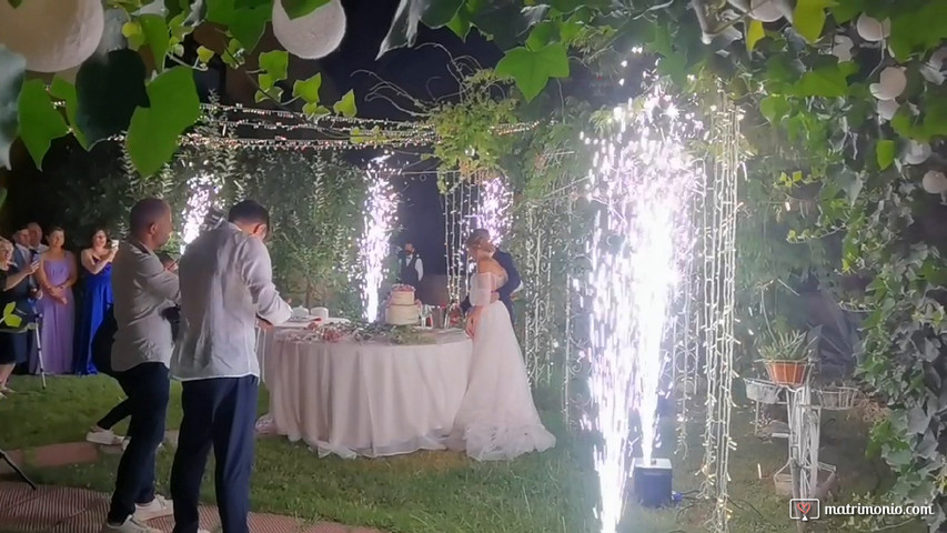 Matrimonio wedding con 6 fontane luminose sparkular