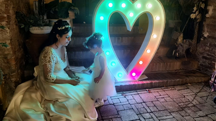 Matrimonio 6 fontane fredde sparkular e cuore luminoso