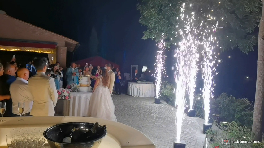 Matrimonio con fontane luminose fredde sparkular 