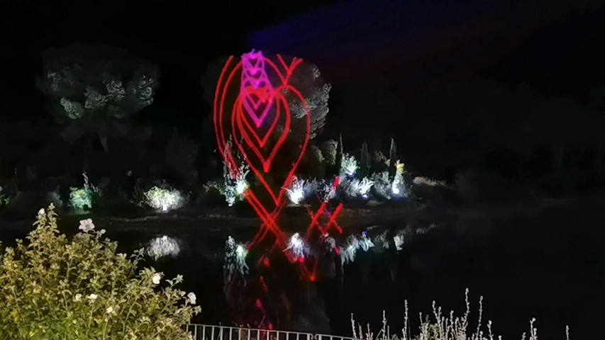 Matrimonio wedding con esibizione laser