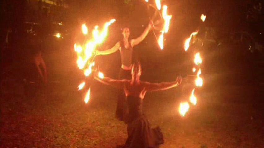 Fire dancing