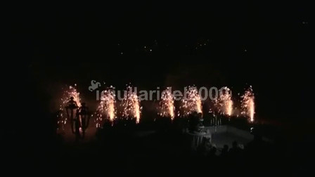 Fontane luminose per taglio torta nuziale a Brescia 