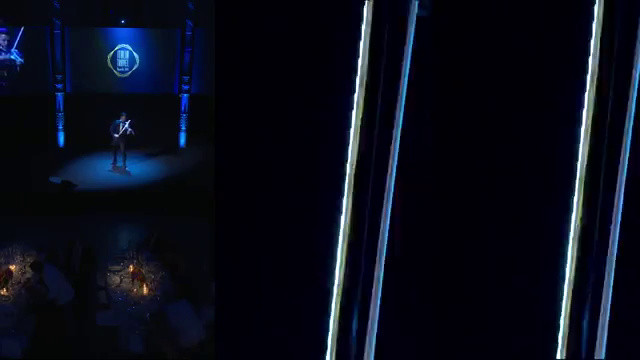 Violino elettrico trasparente con LED