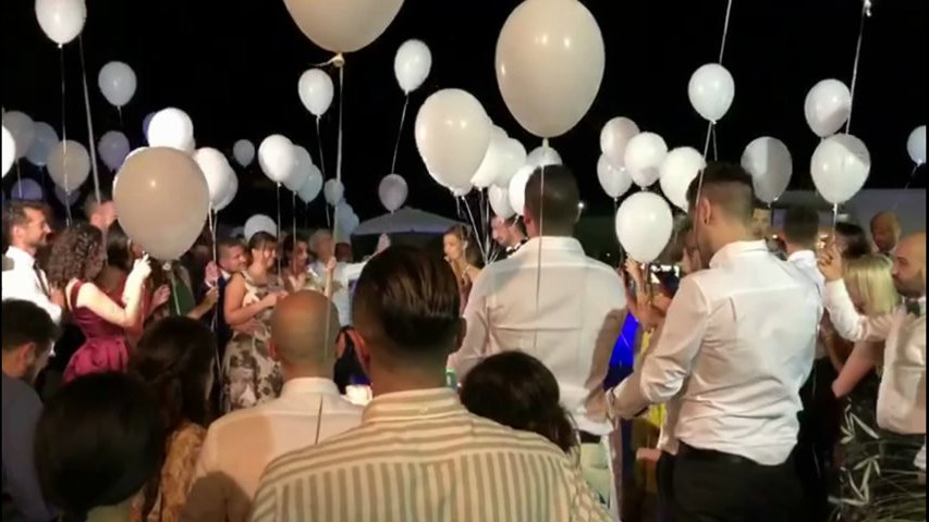 Rilascio di palloncini a led