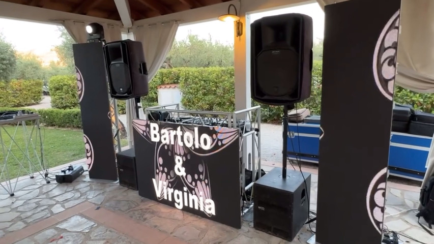 Postazione wedding day con ledwall