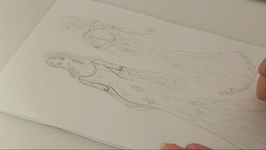 Abito da sposa a Sirena- Disegno