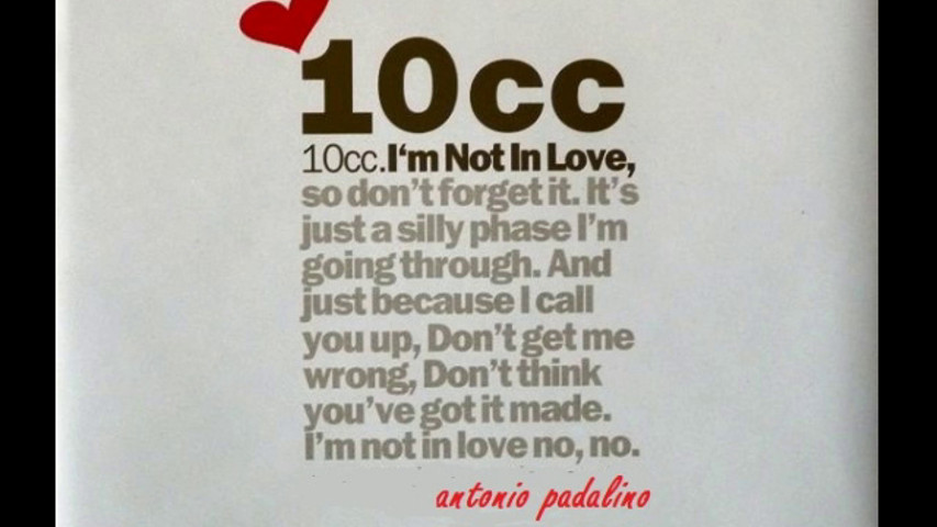 I'm not in love - Antonio Padalino