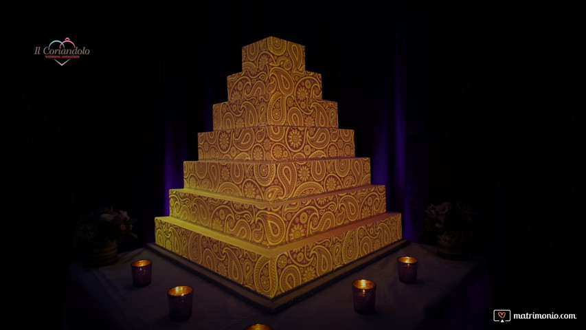 Cake video mapping per matrimonio