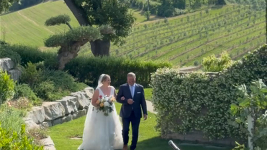 Bride walking 