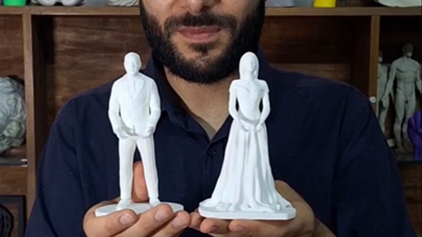 Statuette sposi 3D