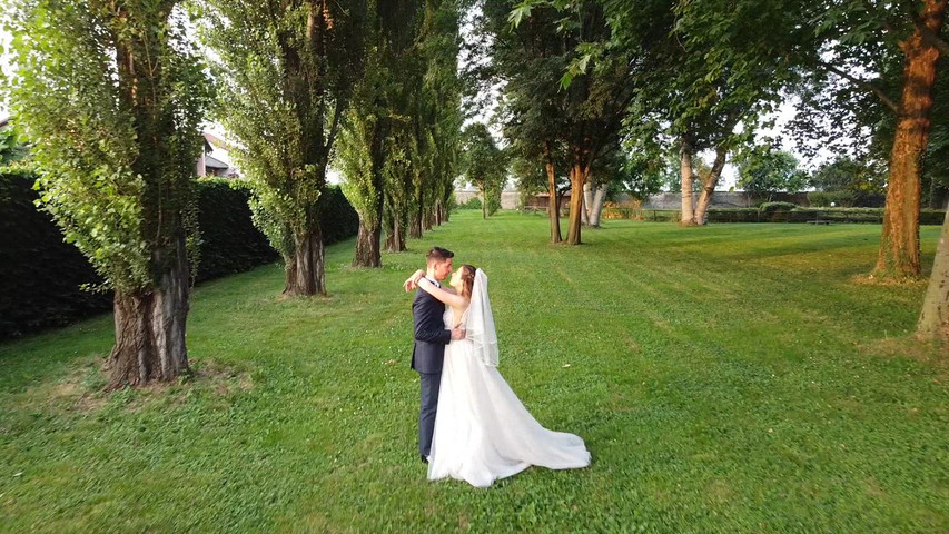 Video Live proiettato in location, Ilaria e Agostino