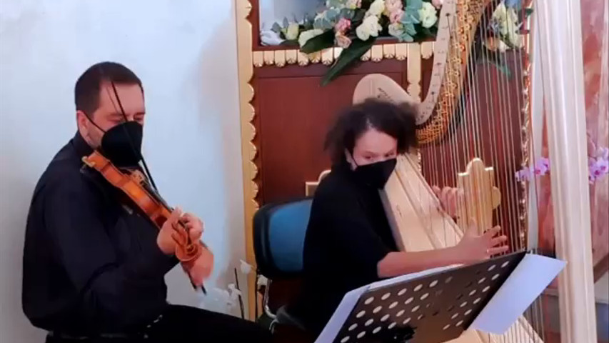 All of me eseguita con violino e arpa 