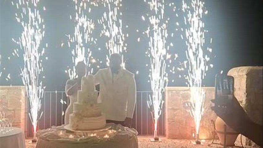 Fontane fredde e Fumo Nuvola al taglio torta